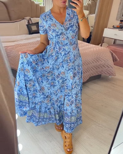 Hailee - Bloemen Maxi Jurk