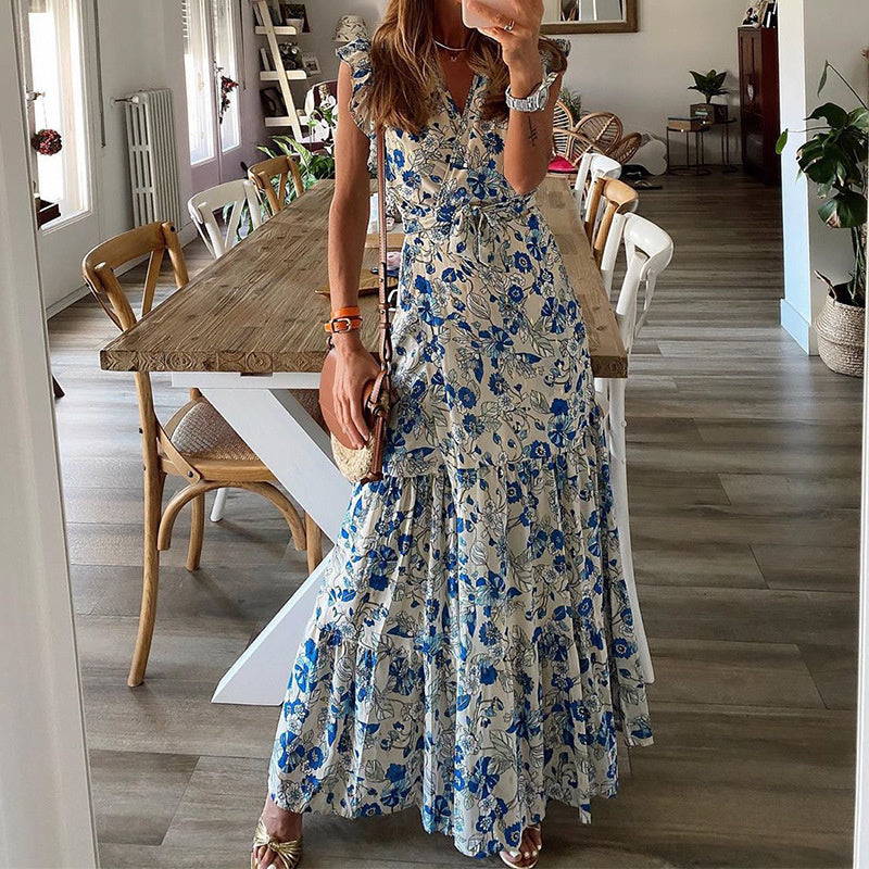 Dahlia - Bloemen Maxi Jurk