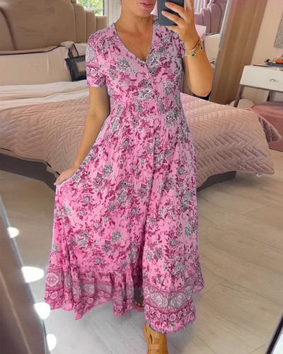Hailee - Bloemen Maxi Jurk