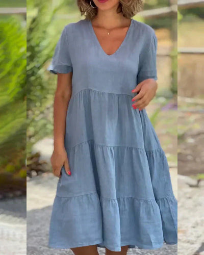 Zoey - Casual Zomer V-hals Jurk