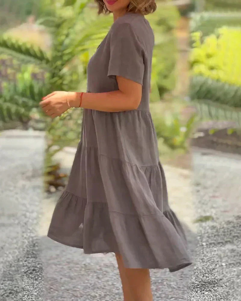 Zoey - Casual Zomer V-hals Jurk