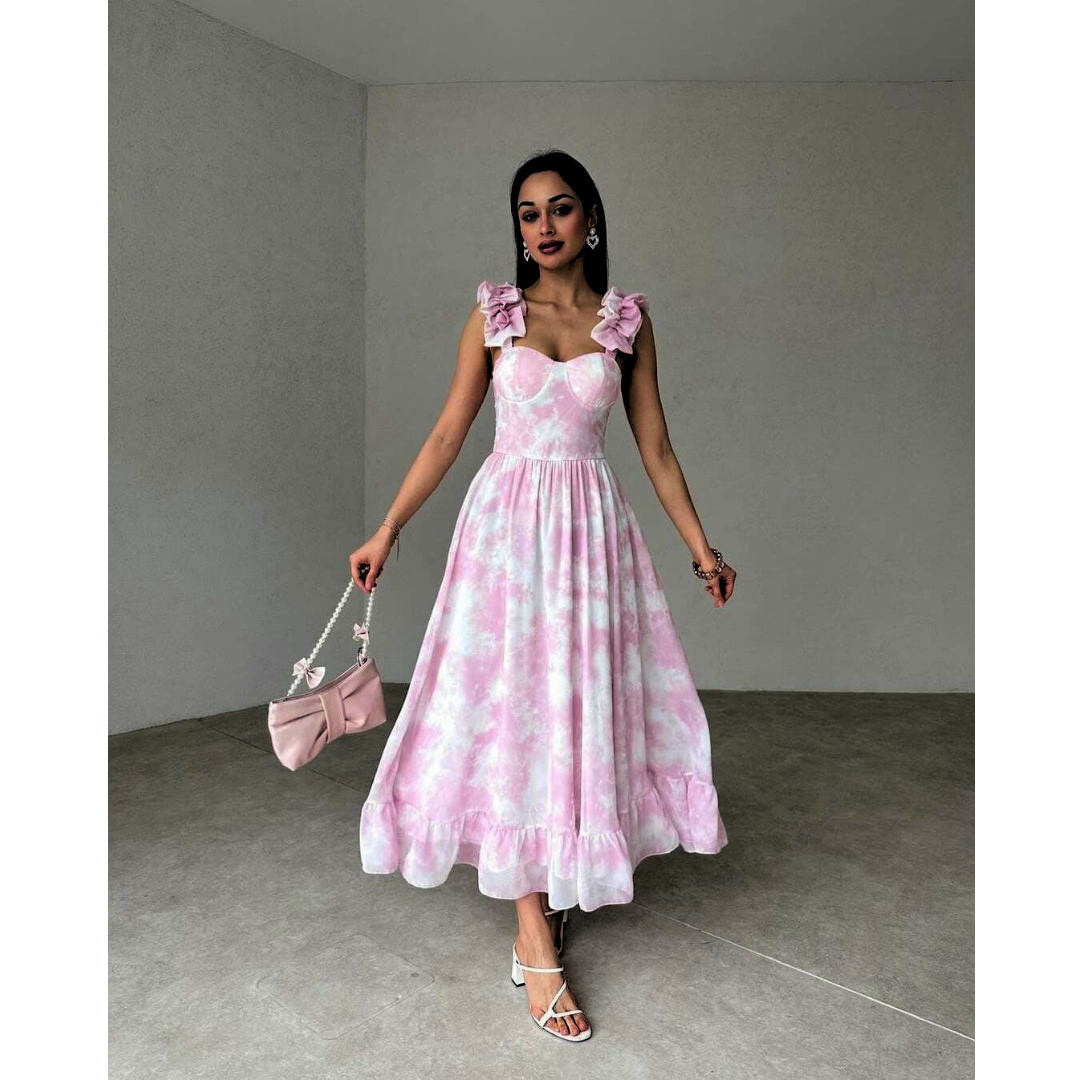 Sarah - Ruffle Midi Jurk