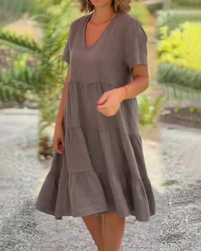Zoey - Casual Zomer V-hals Jurk