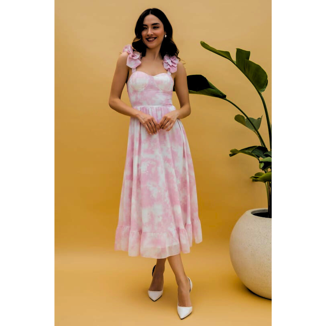 Sarah - Ruffle Midi Jurk