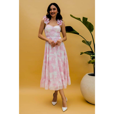 Sarah - Ruffle Midi Jurk
