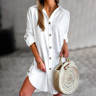 Cassy - Knop-Op Shirtjurk