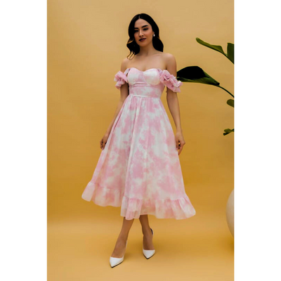Sarah - Ruffle Midi Jurk