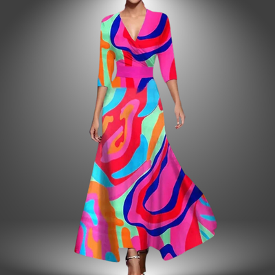 Leigh - Gedrukte Wrap Jurk
