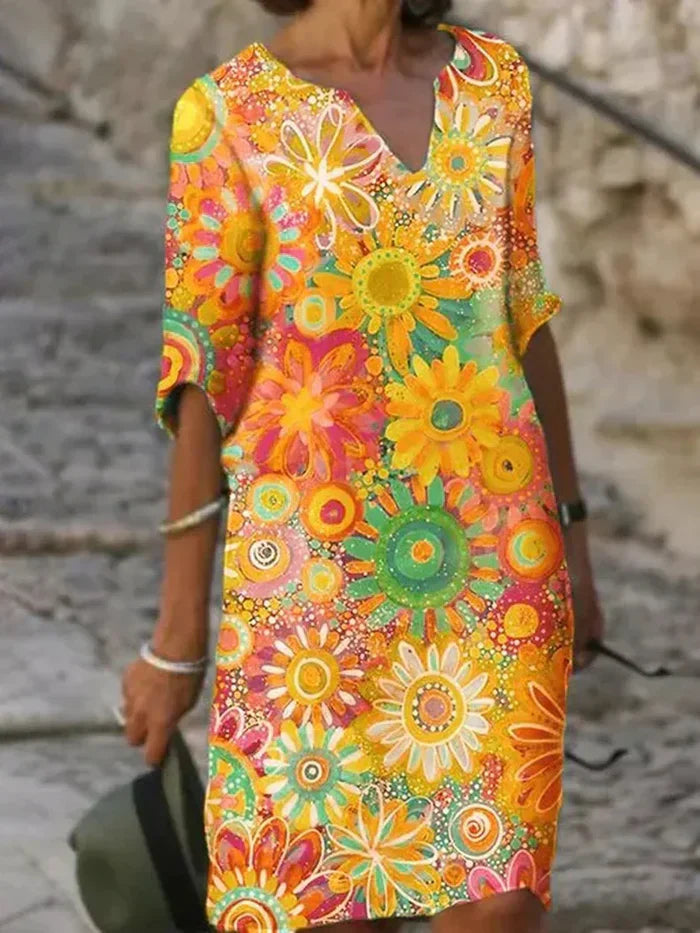 Rikke - Kleurrijke bloemenjurk