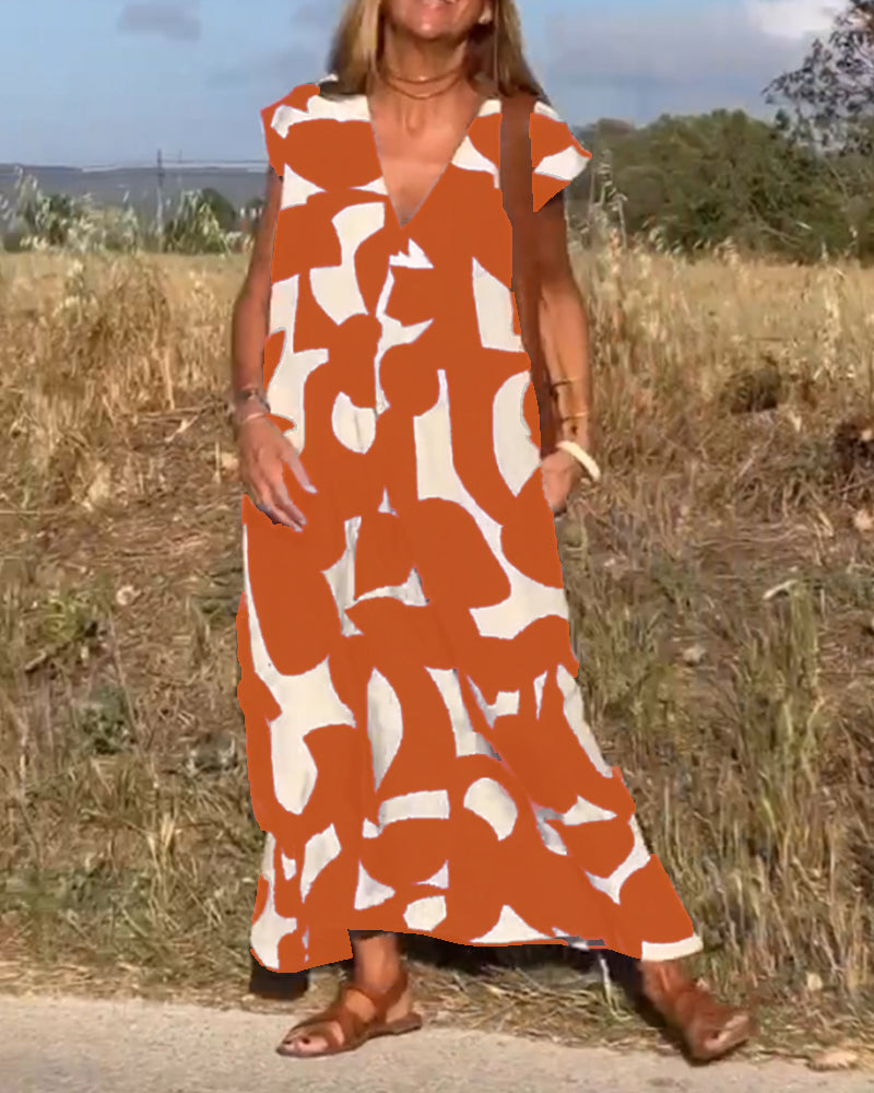 Alvina - Ontspannen Abstract Jurk