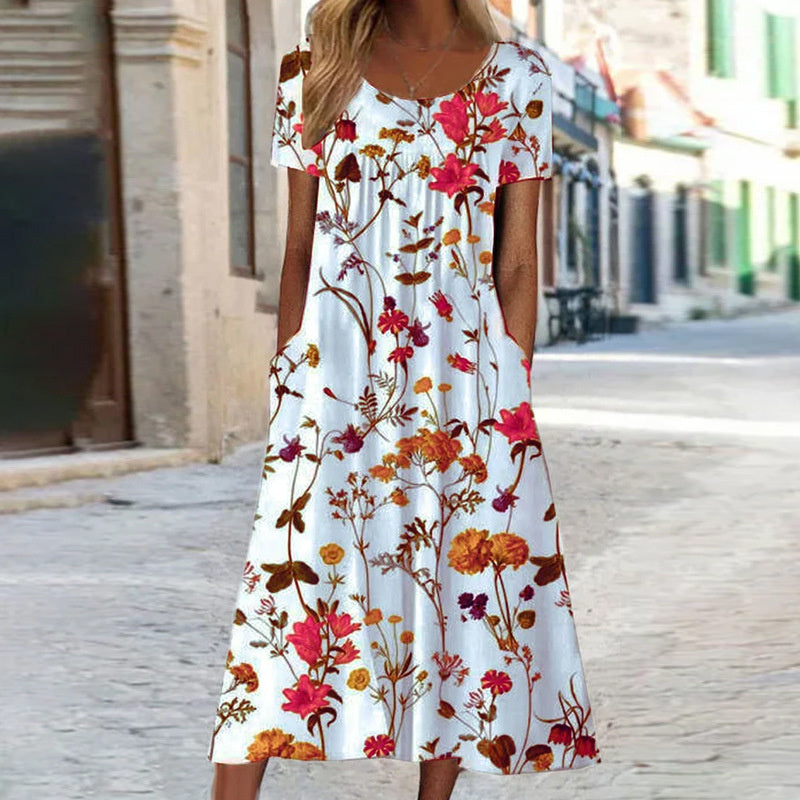 Isabella™ Boho Bloemenjurk met Buikbedekking