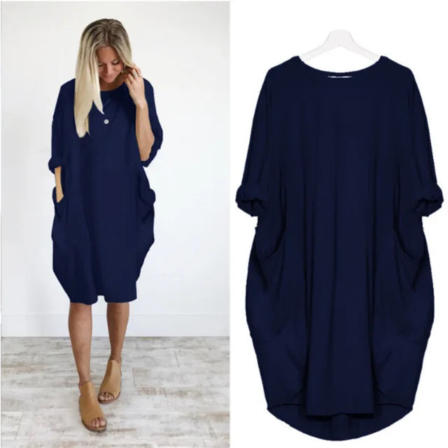 Amanda - Comfortabele Tummy Covering Jurk