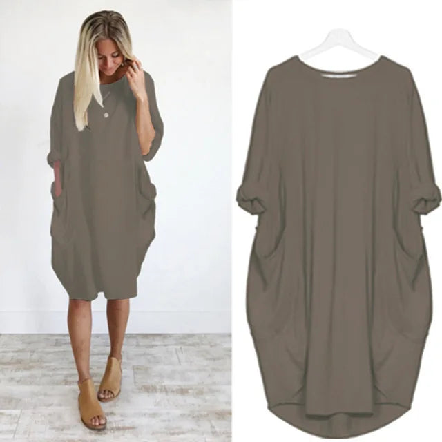 Amanda - Comfortabele Tummy Covering Jurk