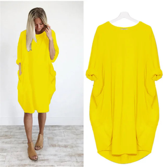 Amanda - Comfortabele Tummy Covering Jurk