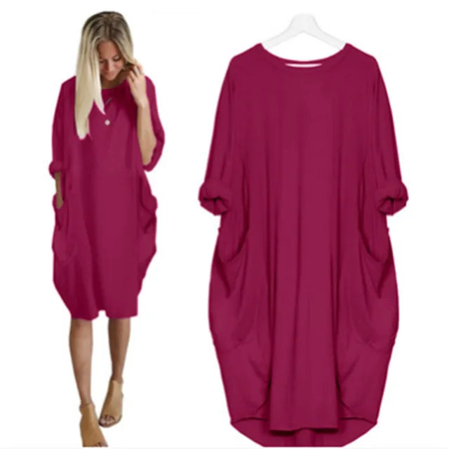 Amanda - Comfortabele Tummy Covering Jurk