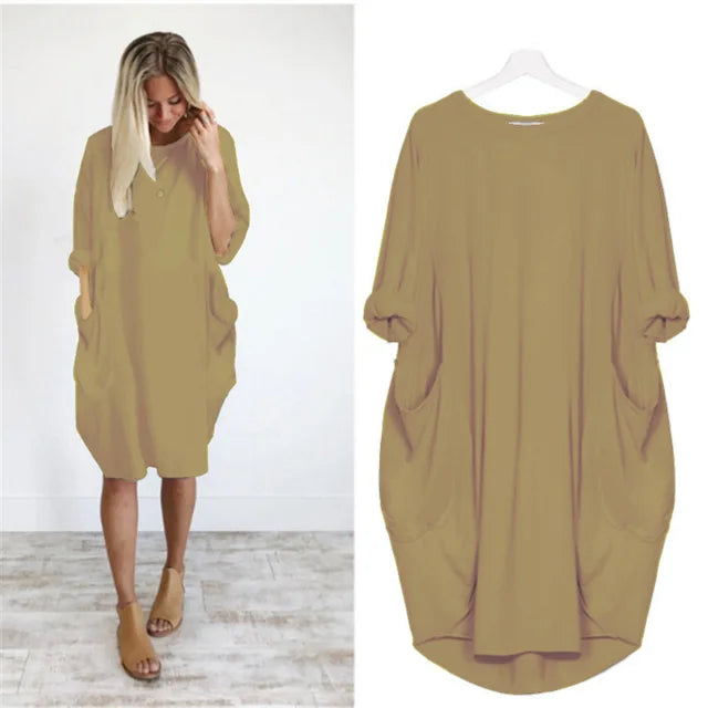 Amanda - Comfortabele Tummy Covering Jurk