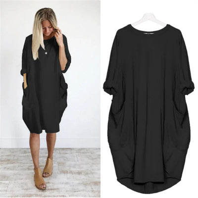 Amanda - Comfortabele Tummy Covering Jurk