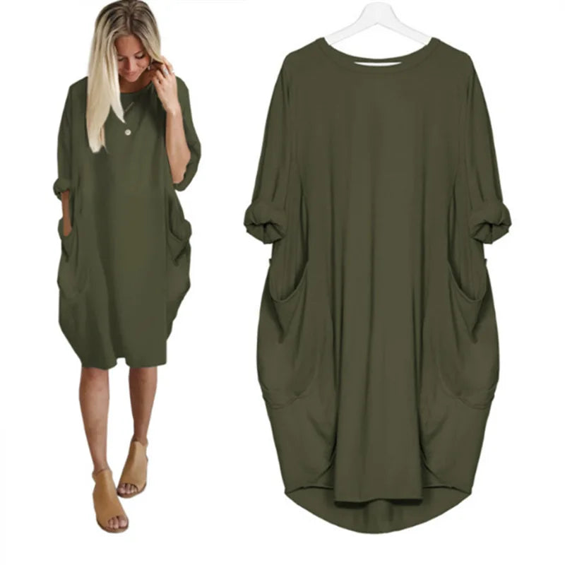 Amanda - Comfortabele Tummy Covering Jurk