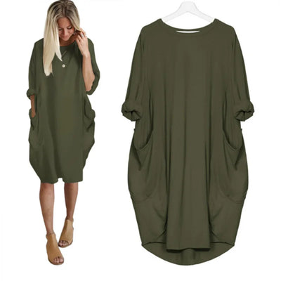 Amanda - Comfortabele Tummy Covering Jurk