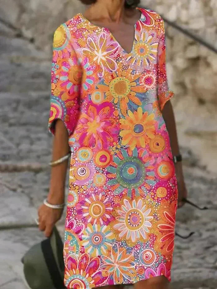 Rikke - Kleurrijke bloemenjurk