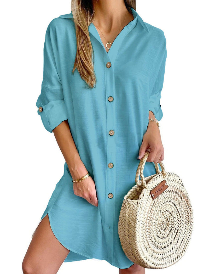 Cassy - Knop-Op Shirtjurk