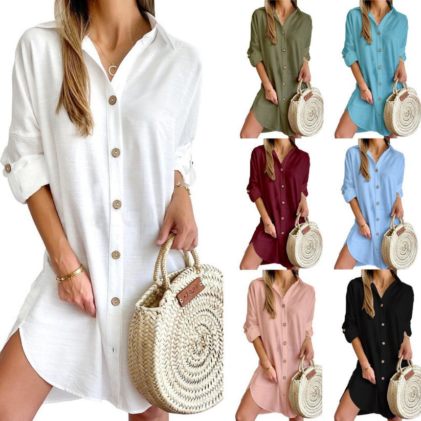 Cassy - Knop-Op Shirtjurk
