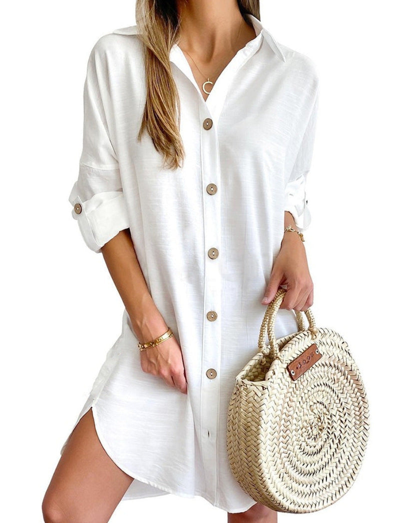 Cassy - Knop-Op Shirtjurk