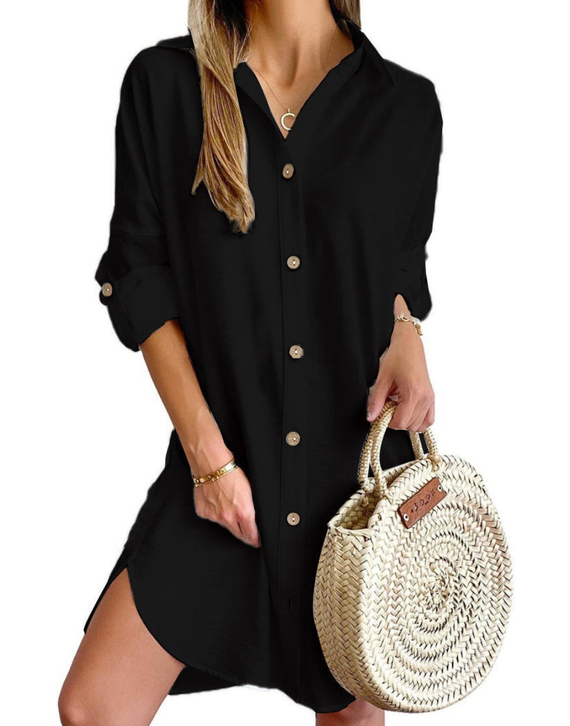Cassy - Knop-Op Shirtjurk