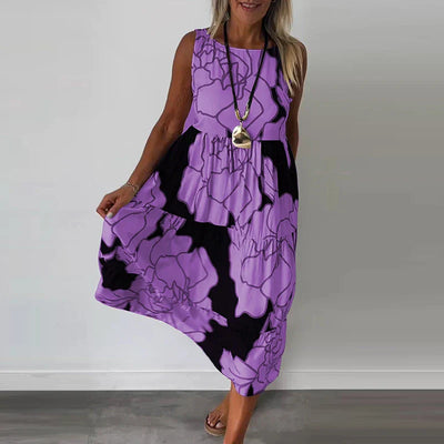 CAITLYN - Mouwloze Maxi Jurk