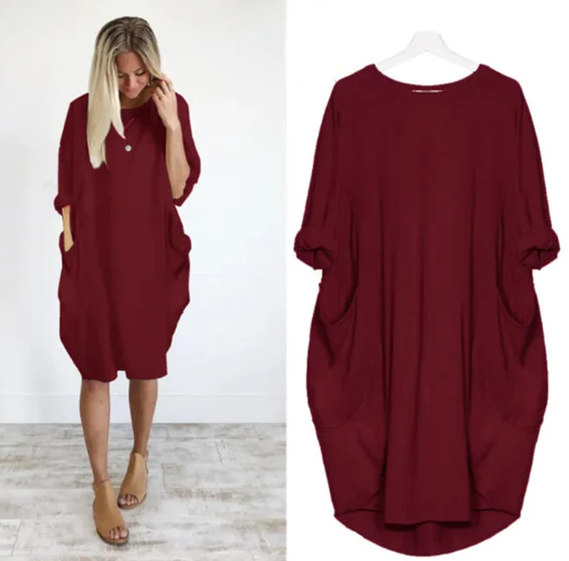 Amanda - Comfortabele Tummy Covering Jurk