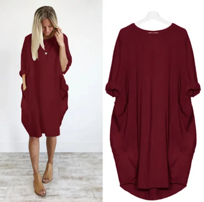 Amanda - Comfortabele Tummy Covering Jurk