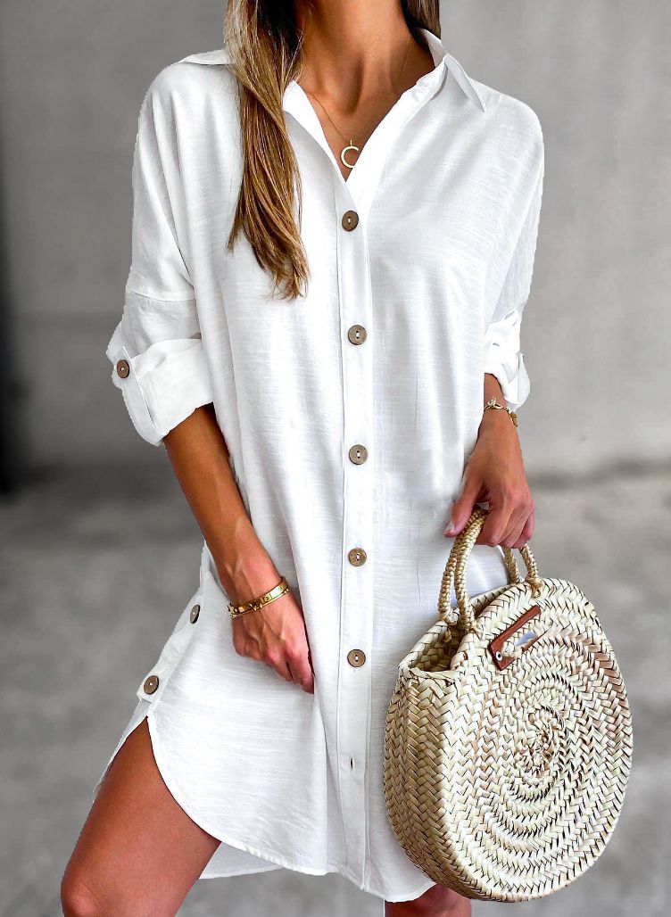 Cassy - Knop-Op Shirtjurk
