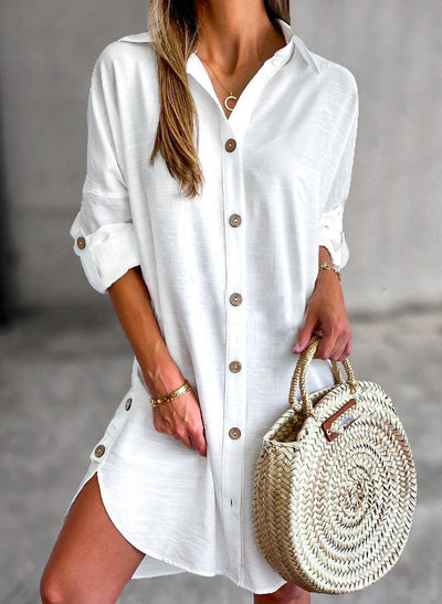 Cassy - Knop-Op Shirtjurk