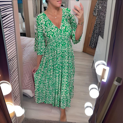 Astrid - Boho-geprinte jurk