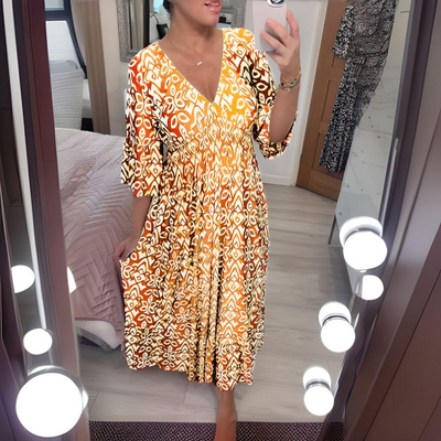 Astrid - Boho-geprinte jurk