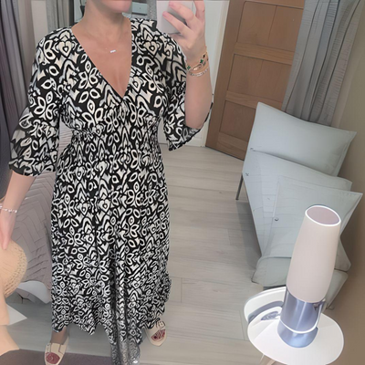 Astrid - Boho-geprinte jurk