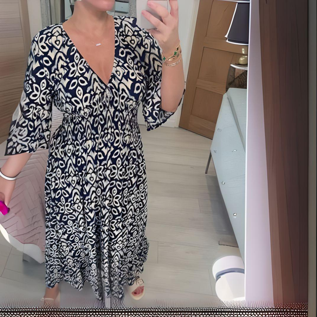 Astrid - Boho-geprinte jurk