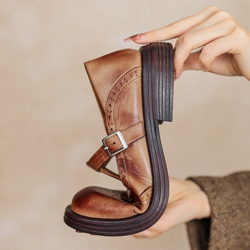 VERDA™ – ELEGANTE MARY JANE-SCHOENEN IN LEDER