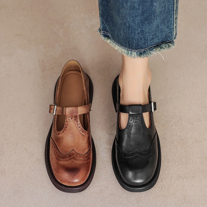 VERDA™ – ELEGANTE MARY JANE-SCHOENEN IN LEDER
