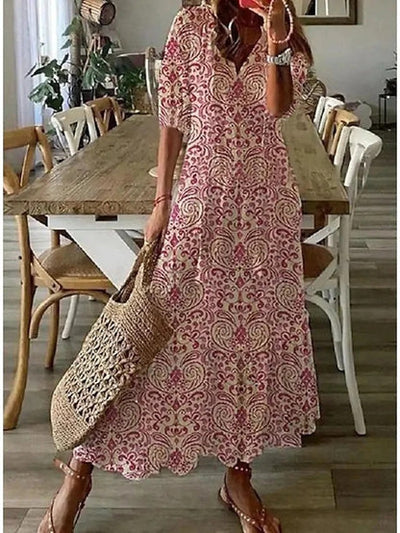 Dianna - Boho Mave Bedekkende Jurk